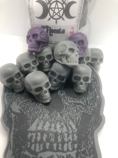 Necromancy mini skull wax melts goth Halloween gift tarts