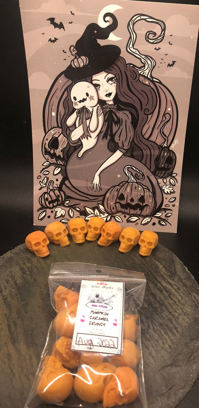 Pumpkin Caramel Crunch Skull Wax Melts