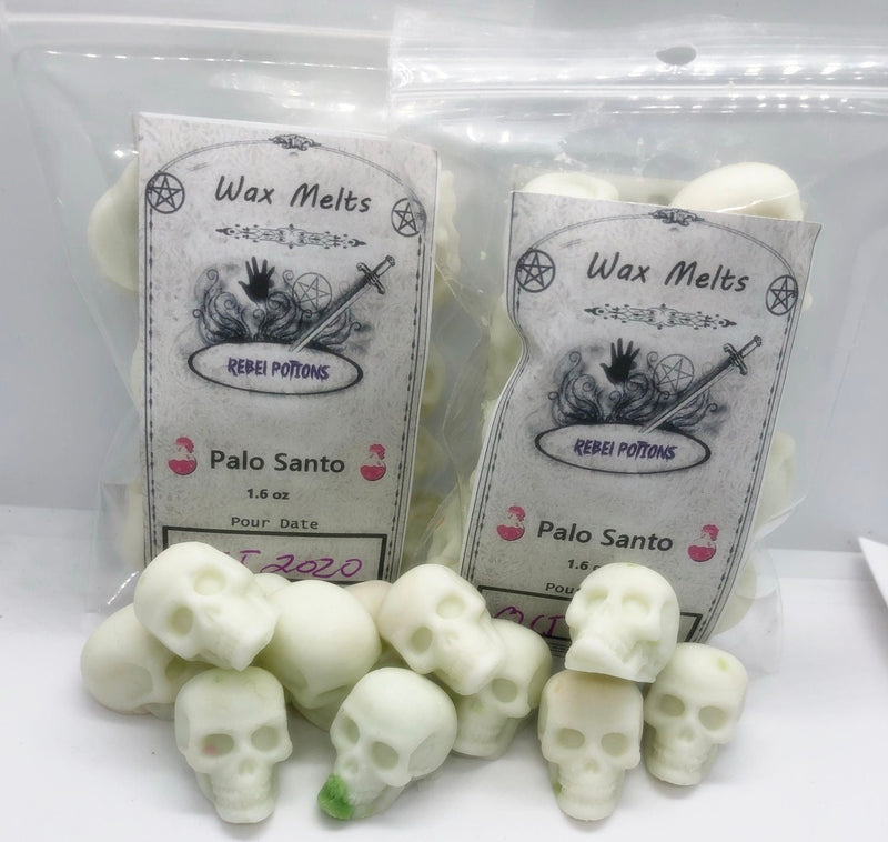 Palo Santo mini skull wax melts witch pagan wicca tart