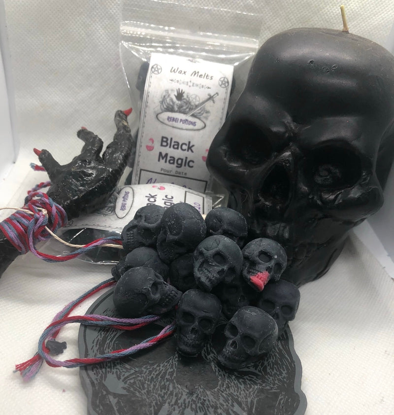 Black Magic mini skull wax melts goth halloween witchcraft wicca pagan tarts